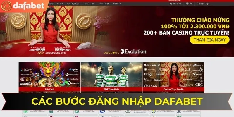Quy trình đăng nhập DAFABET trên web