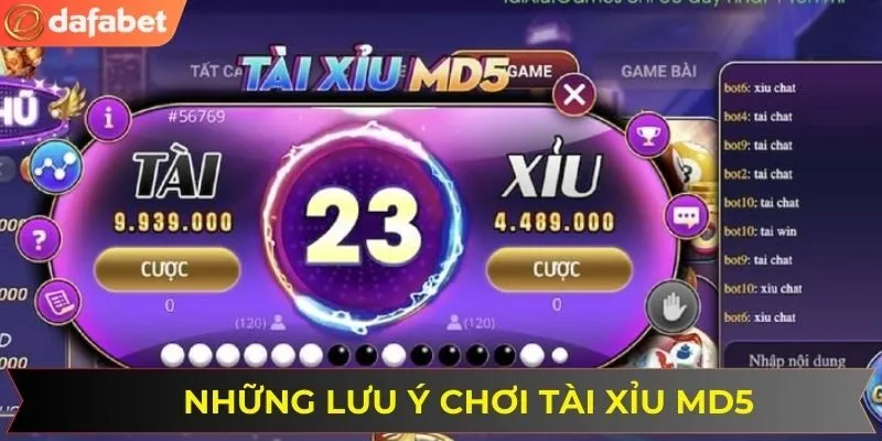 Những điều thành viên cần lưu ý khi tham gia tài xỉu MD5
